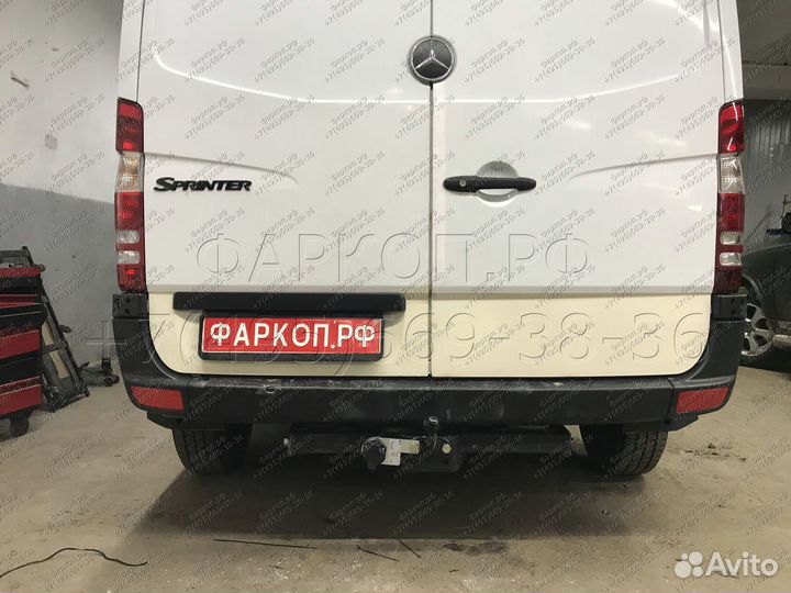 Фаркоп Mercedes Spinter одинарные колеса, без ступ