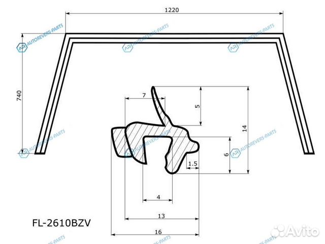 FL-2610BZV Молдинг лобового стекла suzuki escudogr