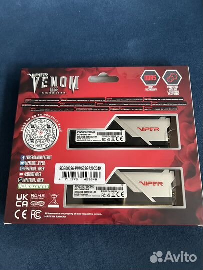 Оперативная память DDR5 2x16Gb 7200MHz Patriot