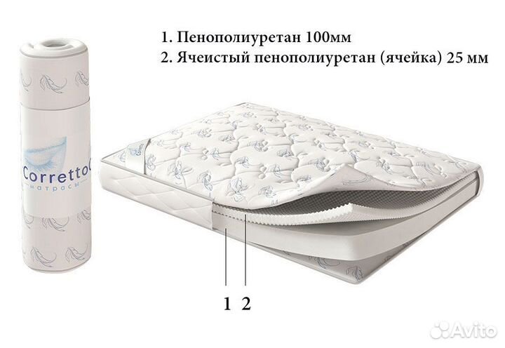 Матрас «Roll Sleep» 90x195