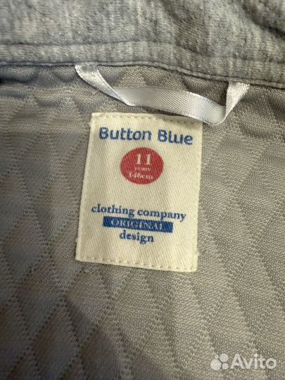 Стеганая рубашка Button blue