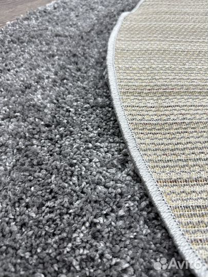 Ковер Шагги 1х1м - кофейный и серый