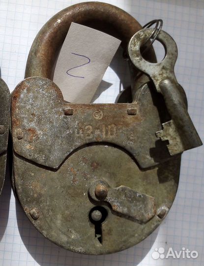 Замок навесной СССР. С ключом. Клеймо