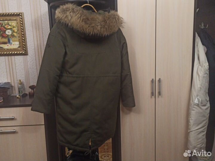 Парка женская с натуральным мехом 44-46раз