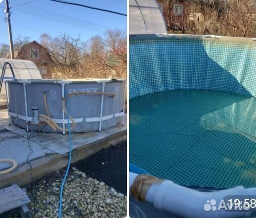 Бассейн каркасный круглый intex 366122см