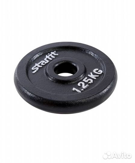 Диск чугунный BB-204 1,25 кг, d26 мм, черный