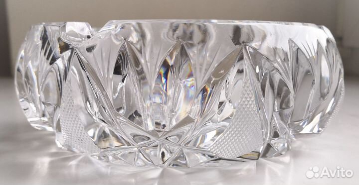 Ваза, пепельница хрустальная, Чехия