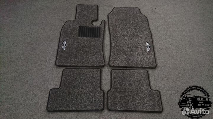 Автоковрики для Mini Cooper R50, серые