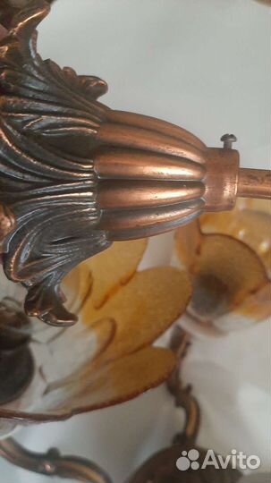 Люстра СССР бронза