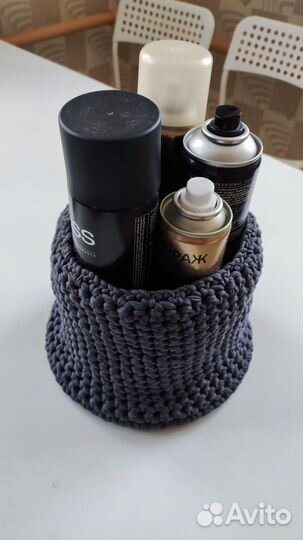 Вязанная корзинка