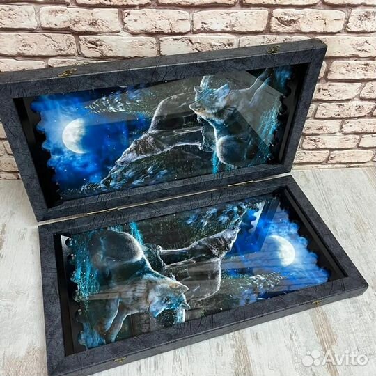 Нарды большие стеклянные 60*60 