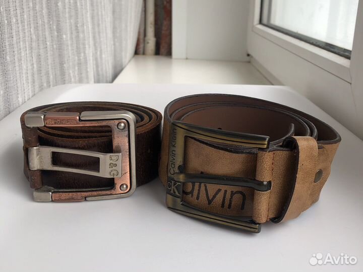 Ремень мужской коричневый Calvin Klein