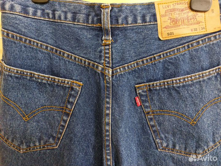 Джинсы levis 501 новые 32 34 1995 год