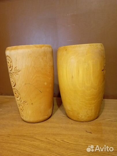 Ваза деревянная резная