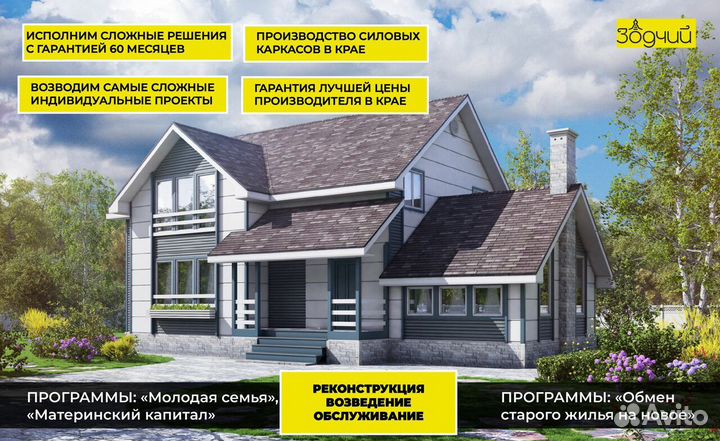 Дома и коттеджи под ключ