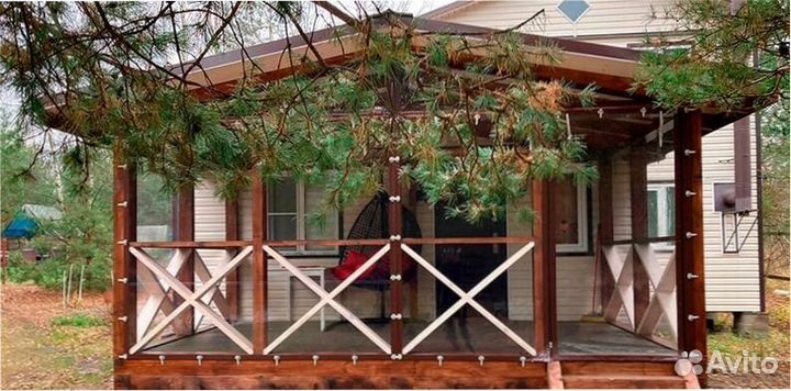 Мягкие пвх окна на беседку прозрачные рулонные