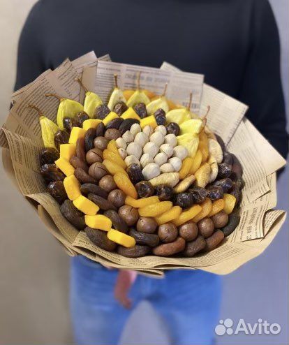 Подарок мужчине, мужской букет, букет из орехов