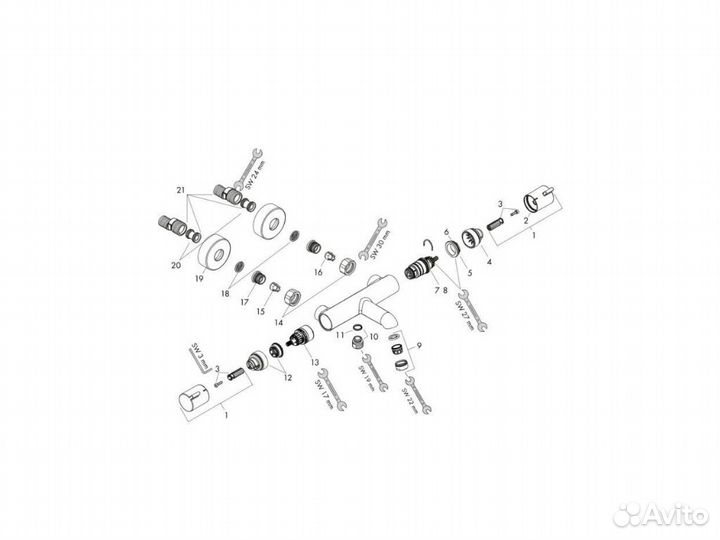 Термостат для ванны Hansgrohe Ecostat Comfort