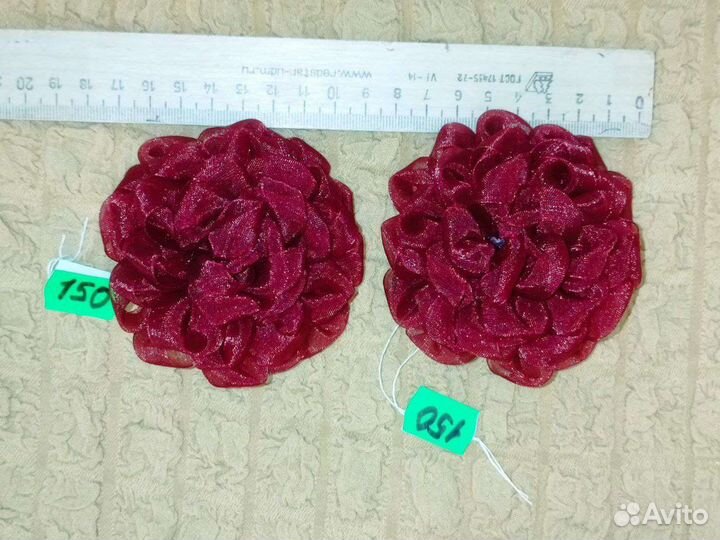 Бордовые школьные банты