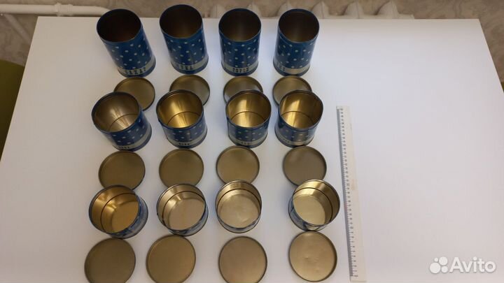 Жестяные банки для хранения 12 штук