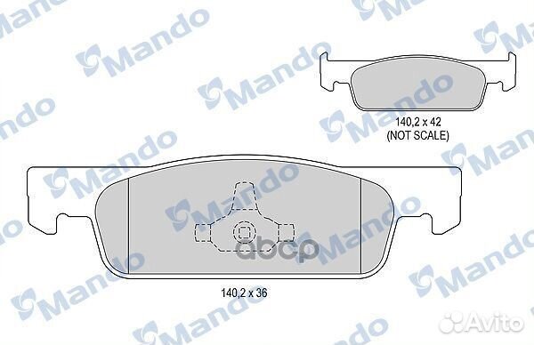 Колодки тормозные дисковые dacia sandero 2008