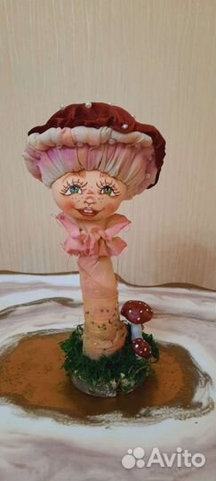 Интерьерный гриб ручной работы