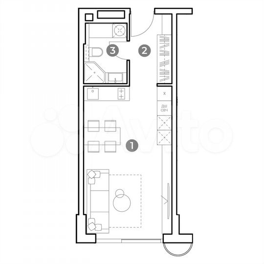 Апартаменты-студия, 31,2 м², 14/29 эт.
