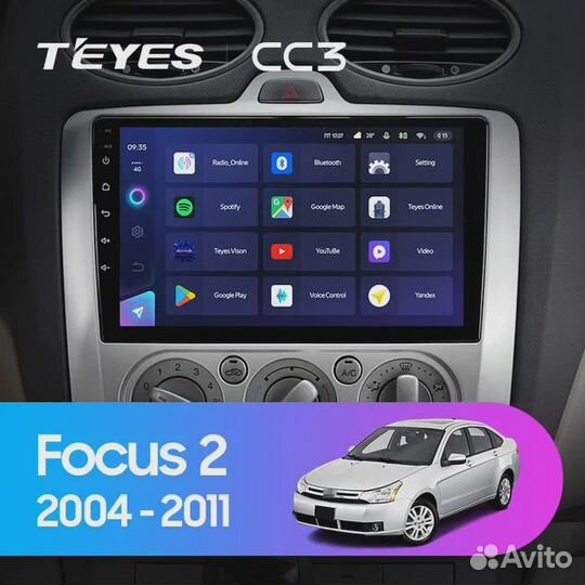 Магнитола Teyes CC3L на Ford Focus 2