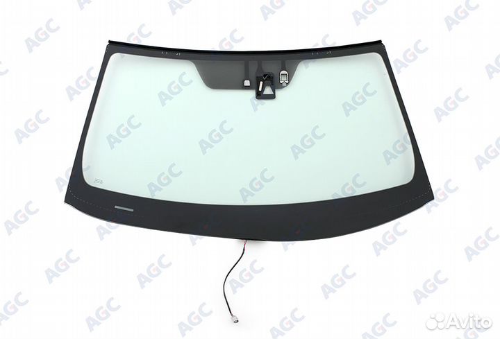 AGC toyota highlander 2014-стекло ветровое зеленое-solar control- кам -дд-С обогревом зоны дворников