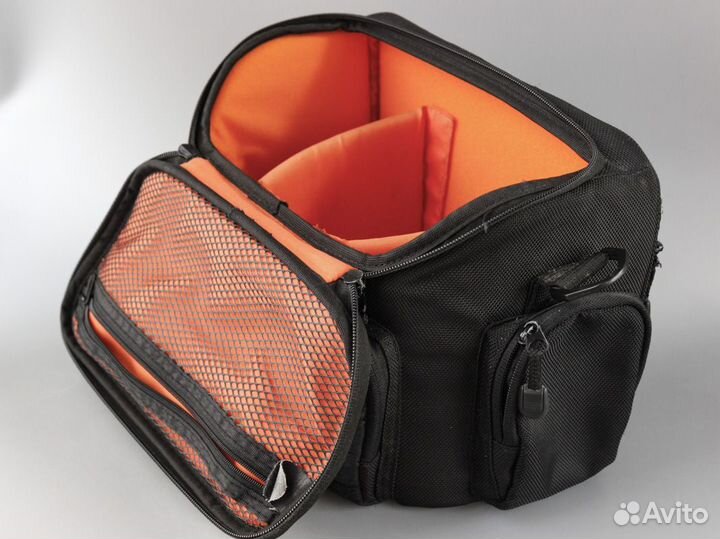 Фотосумка Sony A оранжевая внутри