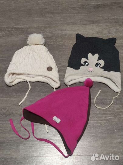 Осенние шапки на девочку 1-2 лет