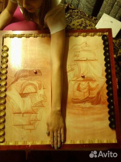 Нарды ручной работы бу