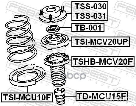 Опора переднего амортизатора L lexus RX300/toyo