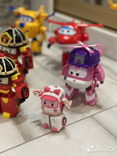 Трансформеры поли робокар/супер крылья/супер wings