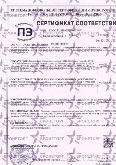 Свмпэ шлем бтш-6С 