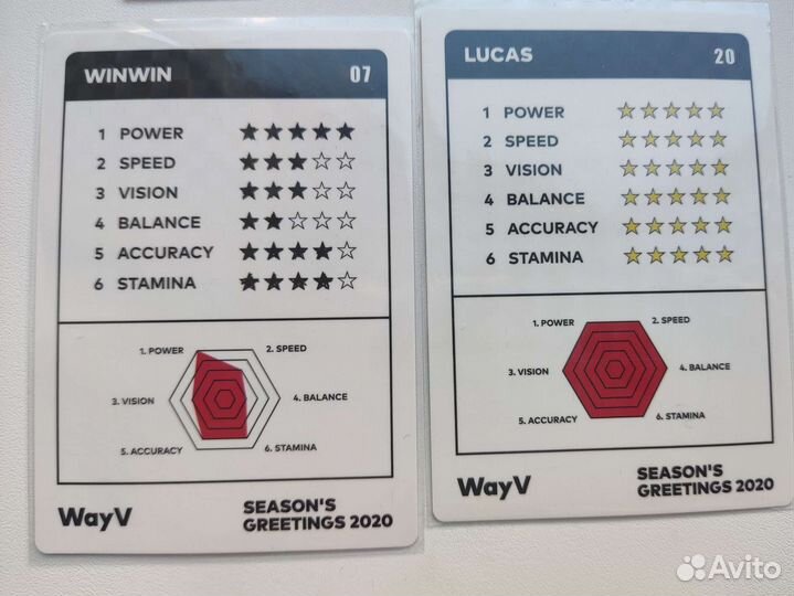 Wayv карты винвина и Лукаса nct