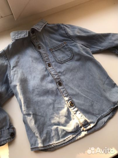 Джинсовая рубашка на мальчика zara