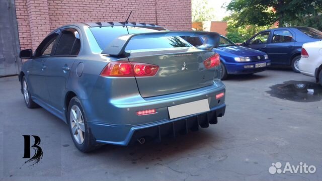 Диффузор Mitsubishi Lancer 10 Shark на 2 трубы