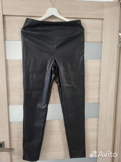 Кожаные лосины 48