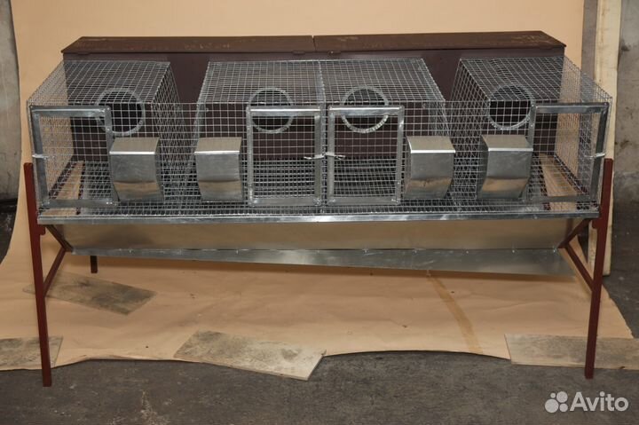 Клетка для кроликов с 4 маточниками, (крв-4)