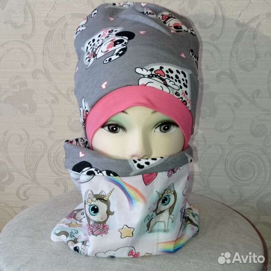 Шапка +снуд