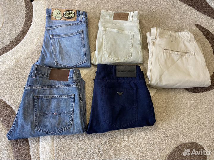 Лот брендовых джинс Armani Tommy Wrangler