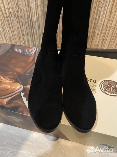 Сапоги новые демисезонные нат.замша