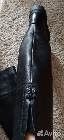 Ботфорты на полную ножку 36 натуральные