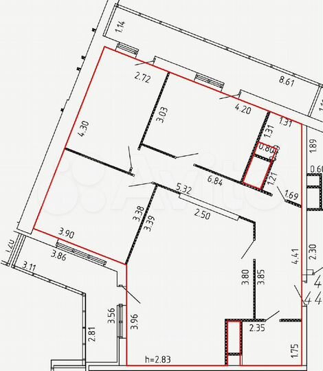 3-к. квартира, 98,8 м², 18/23 эт.