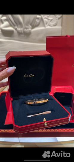 Браслет Cartier love medium розовое золото