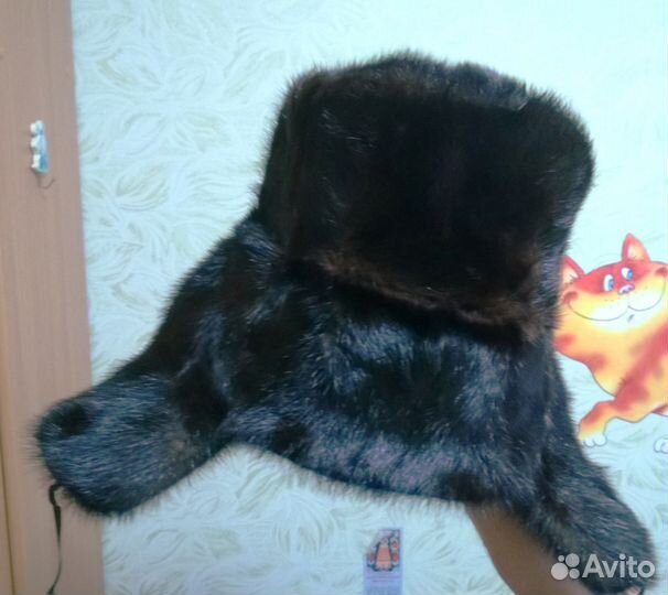 Мужская норковая зимняя шапка-ушанка