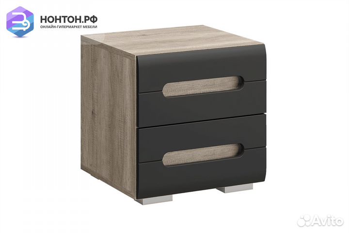 Тумба прикроватная Наоми дуб каньон / графит