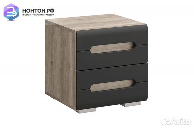 Тумба прикроватная Наоми дуб каньон / графит