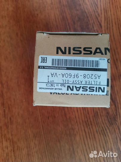 Фильтр масляной lдвигателя ниссан А5208-9F60A-VA